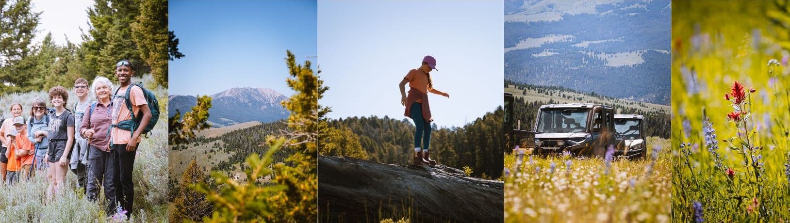 A series of instances of people exploring Montana's beauty with Upper Canyon Outfitters
